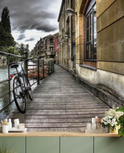 Bike Ved River Bakgrunn