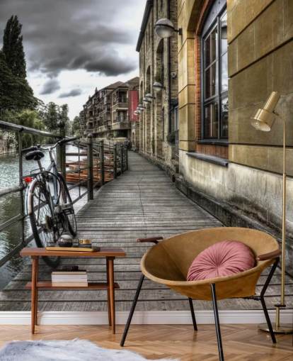 Bike By River Wallpaper