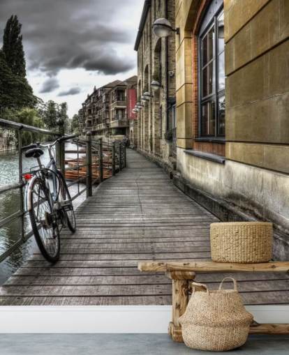 Bike By River Wallpaper