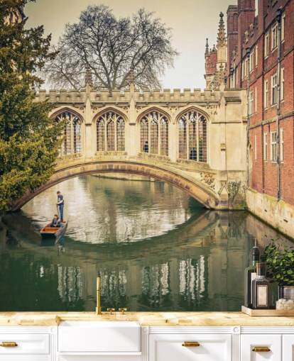 Brücke über den Fluss, Cambridge Bridge Over River Wallpaper 