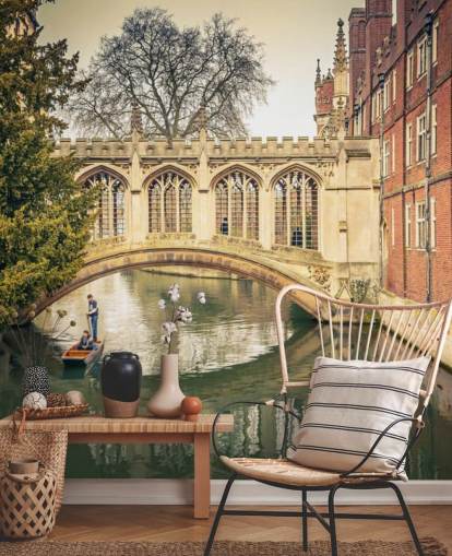 Bro over elven, Cambridge Bridge Over River Wallpaper 