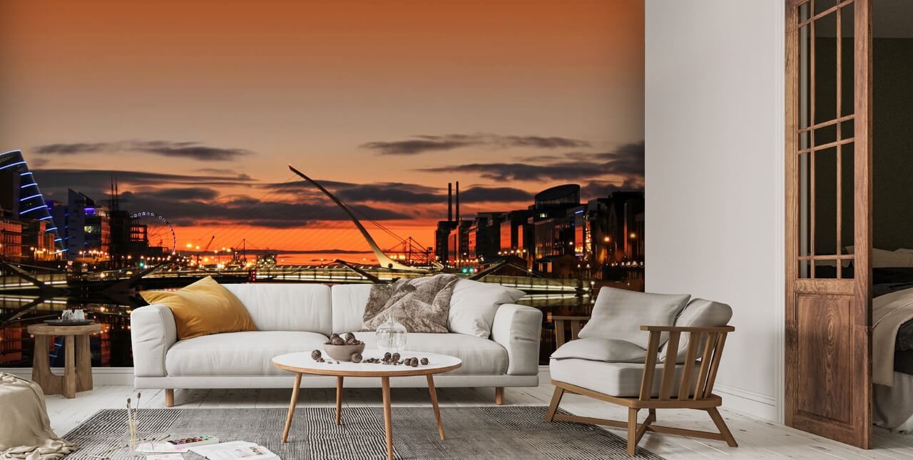 Liffey Sunrise Wallpaper Mural Wallsauce US