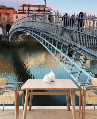 bridge in dublin wallpaper mural