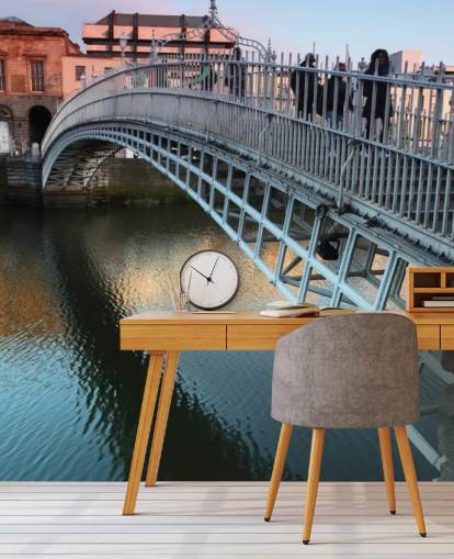 bridge in dublin wallpaper mural