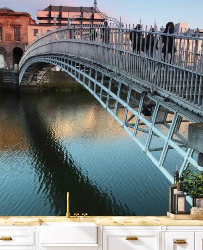 bridge in dublin wallpaper mural