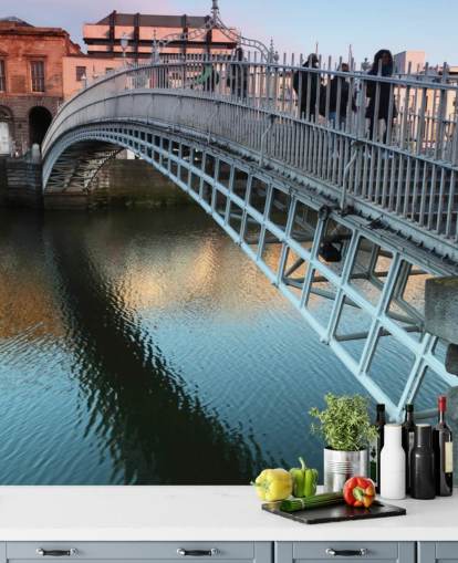 bridge in dublin behang muurschildering