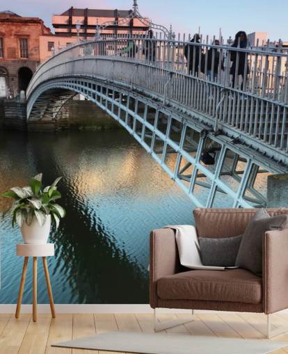 silta dublinissa tapetti seinämaalaus