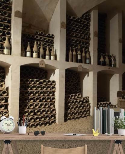 Dusty Wine Cellar Wallpaper Mural