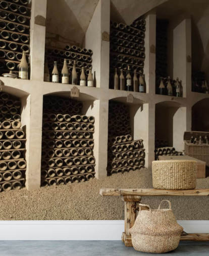 Mural de papel pintado Dusty Wine Cellar