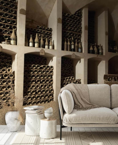 Dusty Wine Cellar Wallpaper Mural