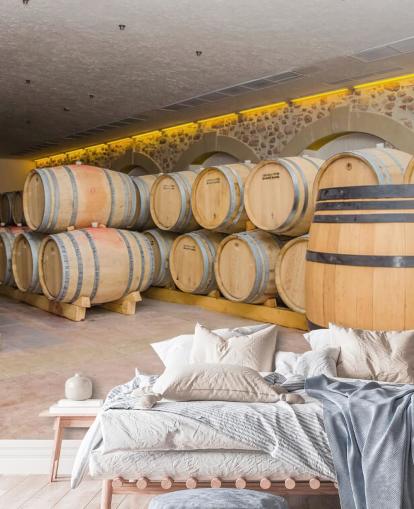 Mural de pared Barriles de vino Mural de pared Barriles de vino