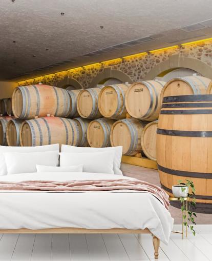 Barrels of Wine Wall Mural