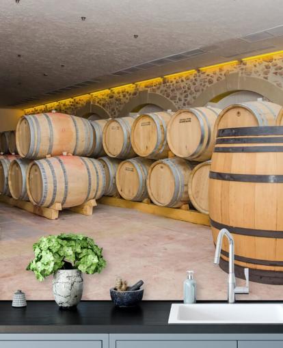 Mural de pared Barriles de vino