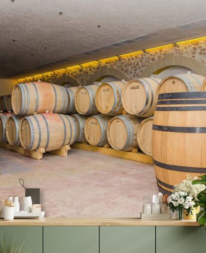 Barrels of Wine Wall Mural