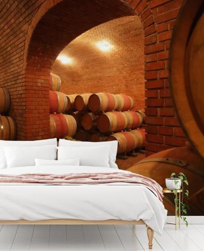 Mural de pared Barriles de vino