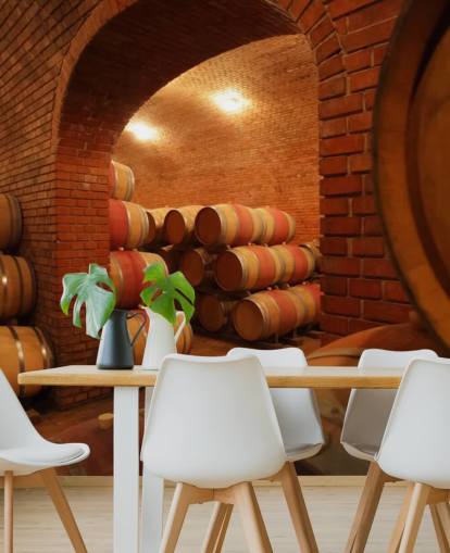 Barrels of Wine Wall Mural