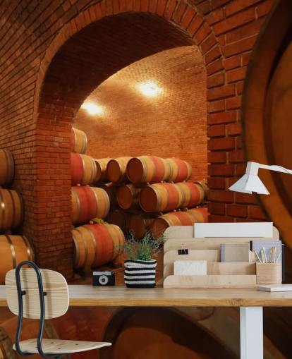 Barrels of Wine Wall Mural
