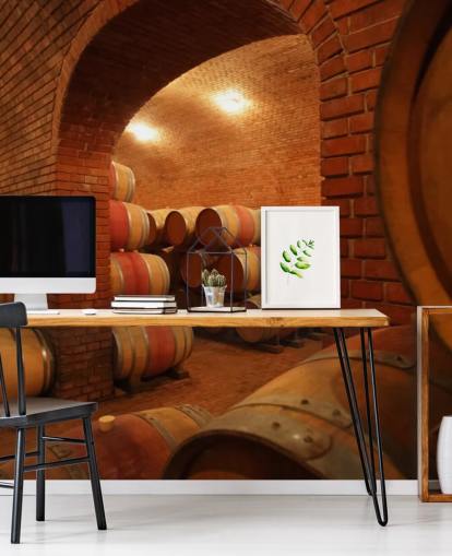 Mural de pared Barriles de vino