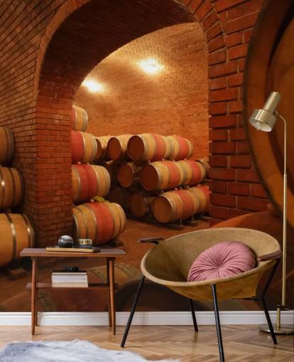Barrels of Wine Wall Mural