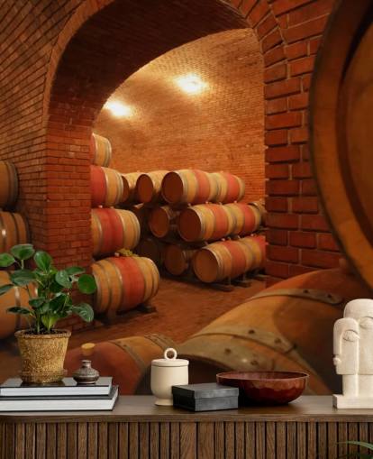 Mural de pared Barriles de vino