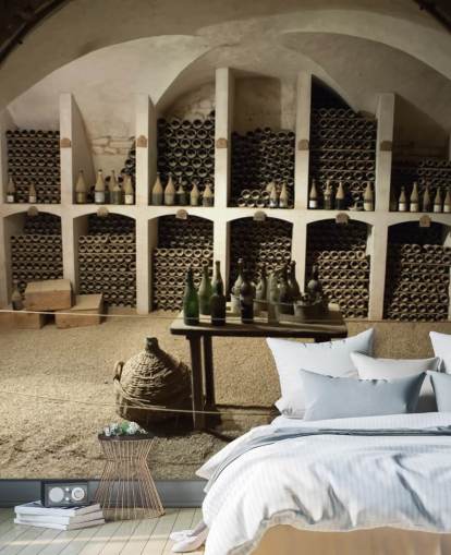 rustic 3d wallpaper mural called Grand Wine Cellar for kitchens, bars and wine cellars rustic 3d wallpaper mural called Grand Wine Cellar for kitchens, bars and wine cellars