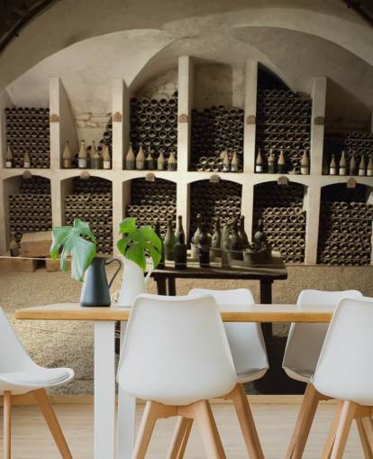 carta da parati 3D rustica chiamata Grand Wine Cellar per cucine, bar e cantine carta da parati 3D rustica chiamata Grand Wine Cellar per cucine, bar e cantine