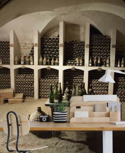 rustic 3d wallpaper mural called Grand Wine Cellar for kitchens, bars and wine cellars