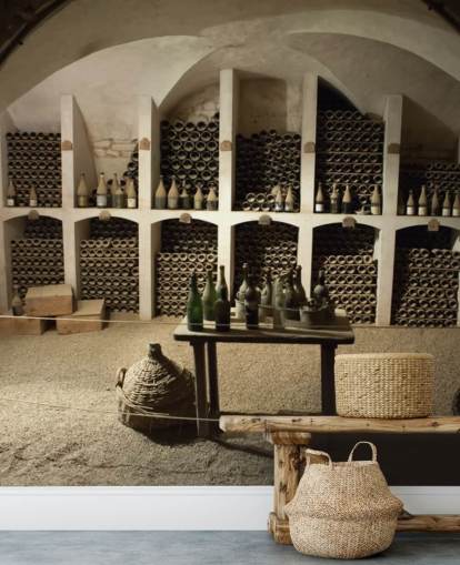 mural rústico de papel pintado en 3D llamado Grand Wine Cellar para cocinas, bares y bodegas mural rústico de papel pintado en 3D llamado Grand Wine Cellar para cocinas, bares y bodegas