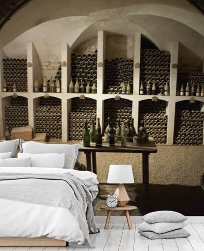 rustikk 3d tapet veggmaleri kalt Grand Wine Cellar for kjøkken, barer og vinkjellere