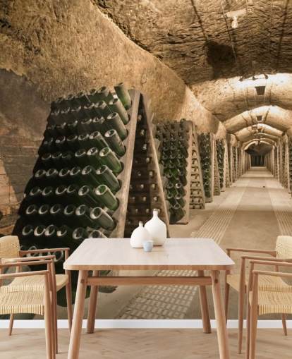 Long Wine Cellar Wallpaper Mural