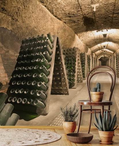Papel de parede Long Wine Cellar