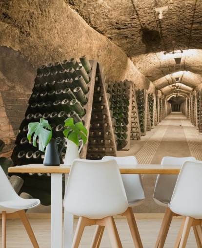 Long Wine Cellar Wallpaper Mural Long Wine Cellar Wallpaper Mural