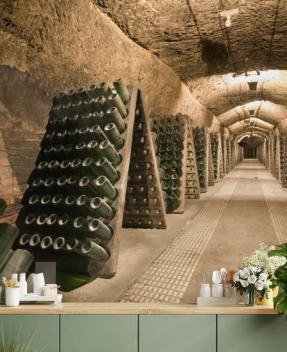 Papel de parede Long Wine Cellar Papel de parede Long Wine Cellar