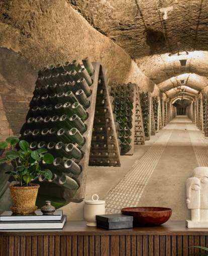 Long Wine Cellar Wallpaper Mural