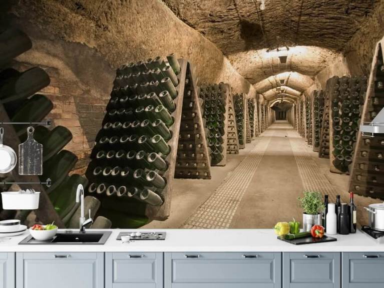 Wine Wallpaper & Wine Cellar Wall Murals Wallsauce UK