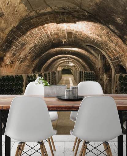 brown customisable 3D wine cellar wallpaper mural called Wine Cellar for kitchens. brown customisable 3D wine cellar wallpaper mural called Wine Cellar for kitchens.