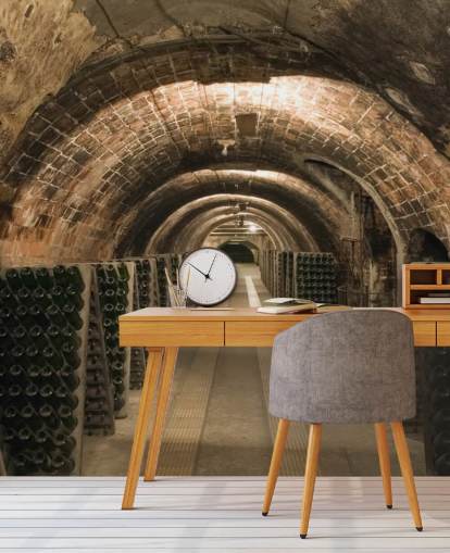 brown customisable 3D wine cellar wallpaper mural called Wine Cellar for kitchens. brown customisable 3D wine cellar wallpaper mural called Wine Cellar for kitchens.