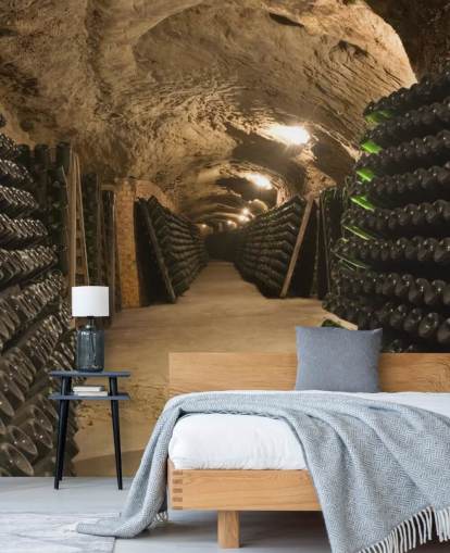 Long Cave Tunnel wijnkelderbehang