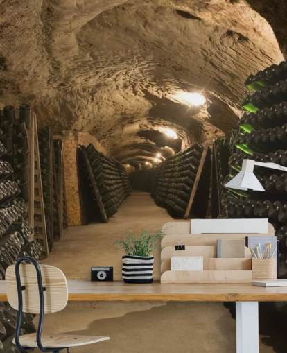 Carta da parati per cantine vinicole Long Cave