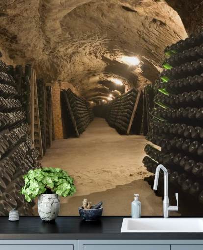 Fondo de pantalla de Long Cave Tunnel Wine Cellar Fondo de pantalla de Long Cave Tunnel Wine Cellar