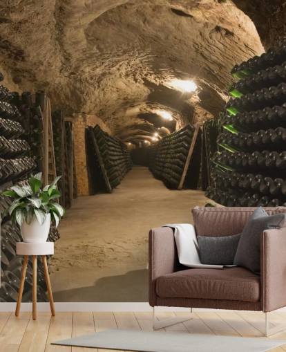 Long Cave Tunnel Wine Cellar Wallpaper Long Cave Tunnel Wine Cellar Wallpaper