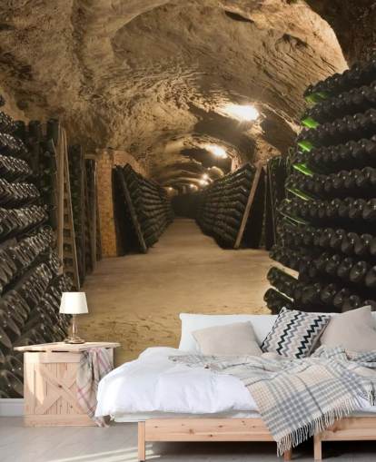 Long Cave Tunnel Wine Cellar Wallpaper Long Cave Tunnel Wine Cellar Wallpaper