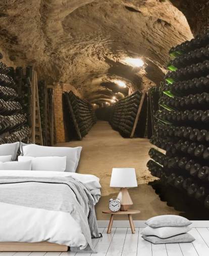Long Cave Tunnel Wine Cellar Wallpaper Long Cave Tunnel Wine Cellar Wallpaper