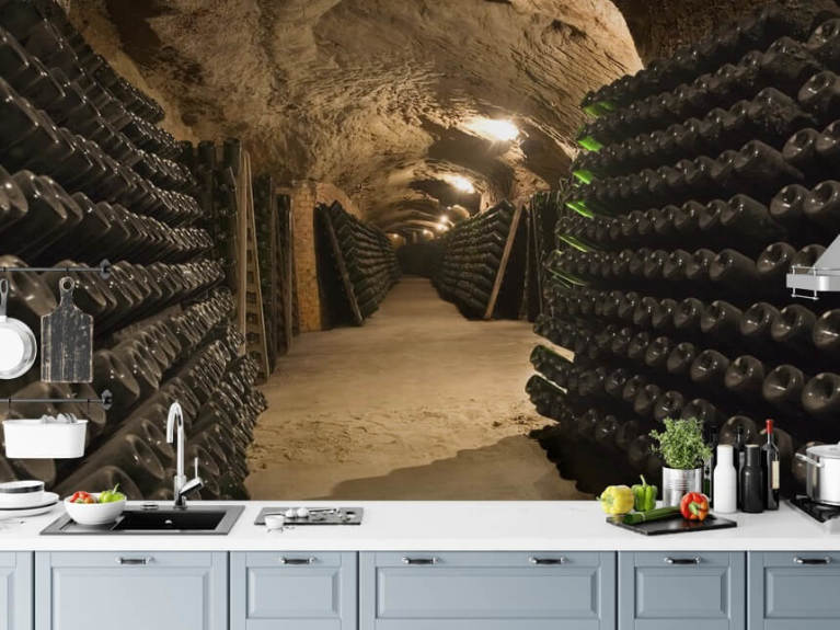 Wine Wallpaper & Wine Cellar Wall Murals Wallsauce UK