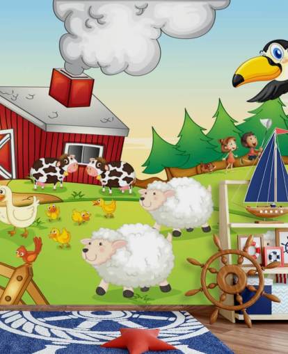 Fondo de pantalla de dibujos animados Animal Farm