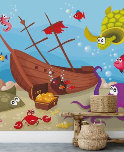 Colorful Cartoon Fish Wallpaper