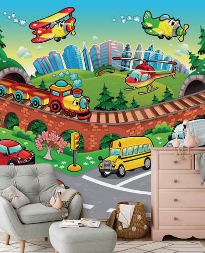 Cartoon Car Baggrund Cartoon Car Baggrund