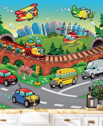 Cartoon Car Baggrund