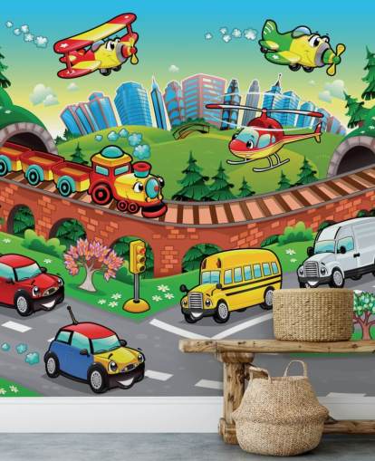 Fondo de pantalla de coches de dibujos