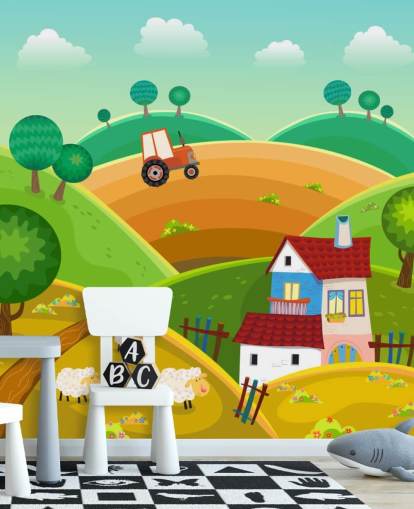 Fondo de pantalla de granja apto para niños